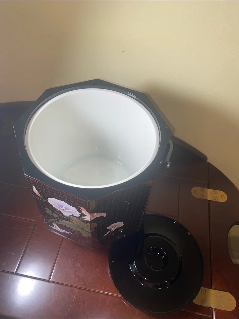Mid-Century vintage Japanese lacquerware ice bucket vintage barware